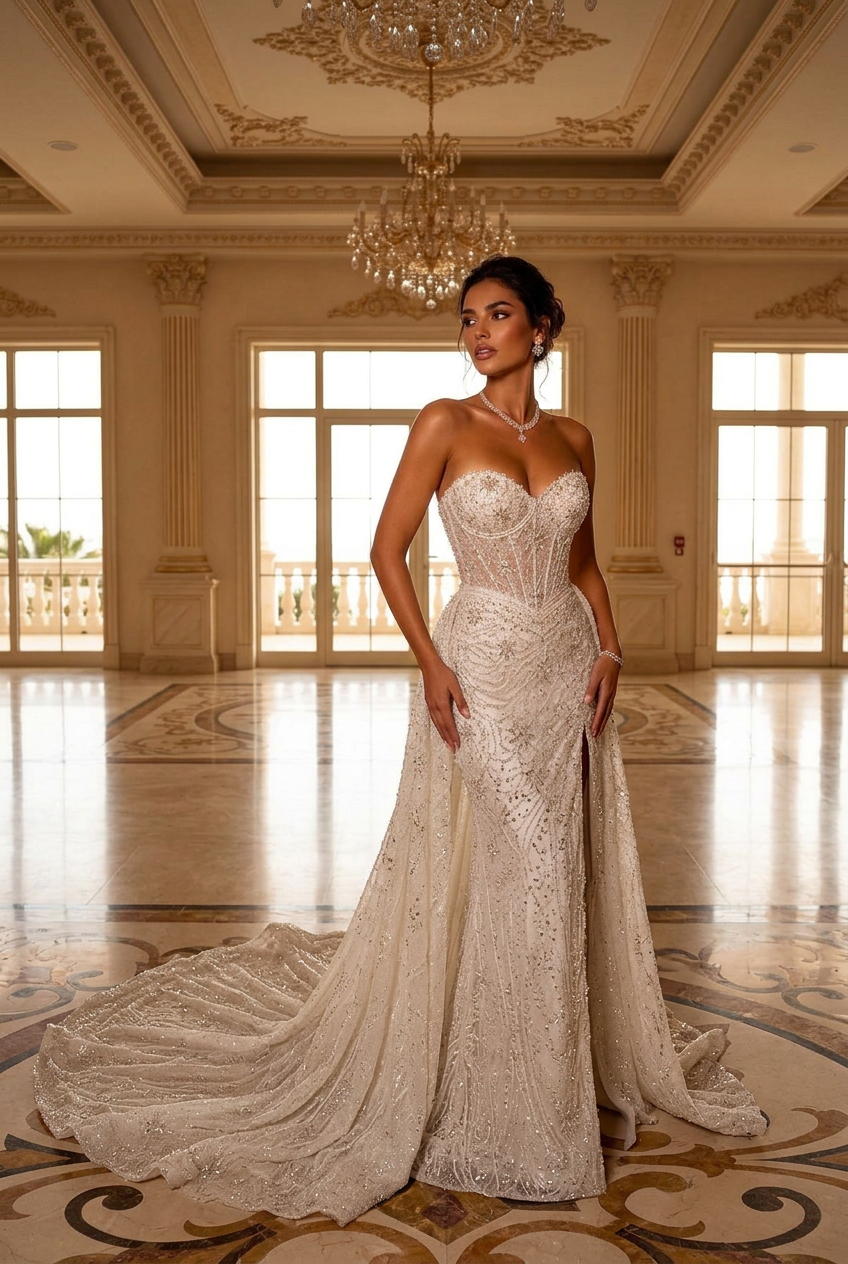 Alessia wedding gown by DILWIEN BRIDAL