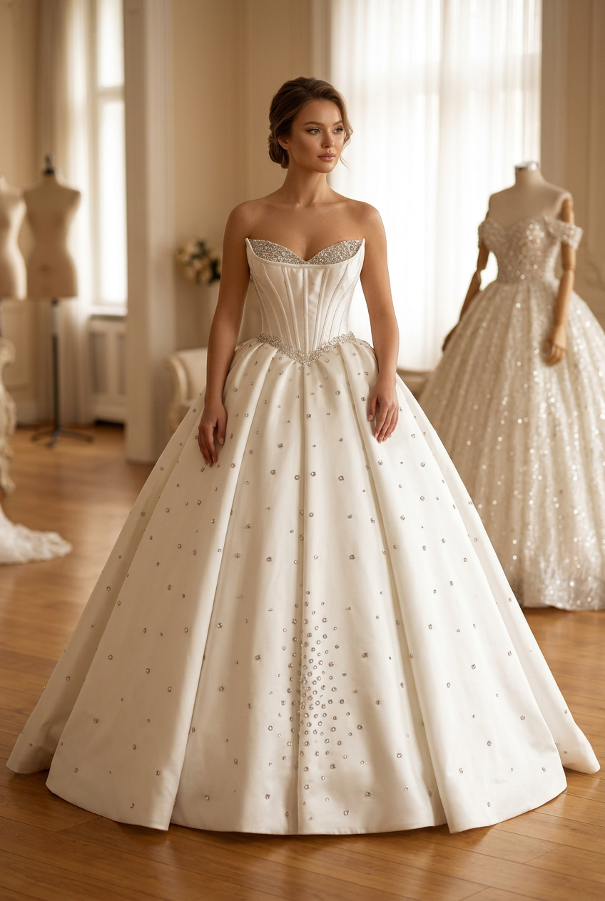 Aurélie wedding gown by DILWIEN BRIDAL