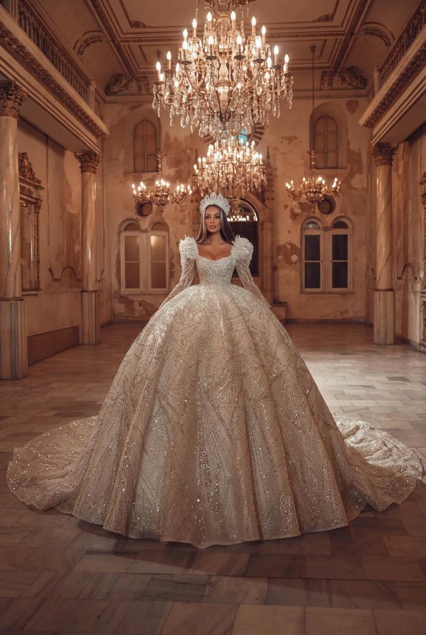Aurora wedding gown by DILWIEN BRIDAL