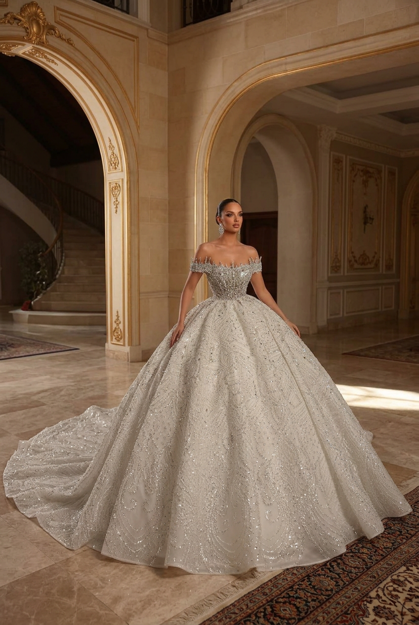 Cristallia wedding gown by DILWIEN BRIDAL