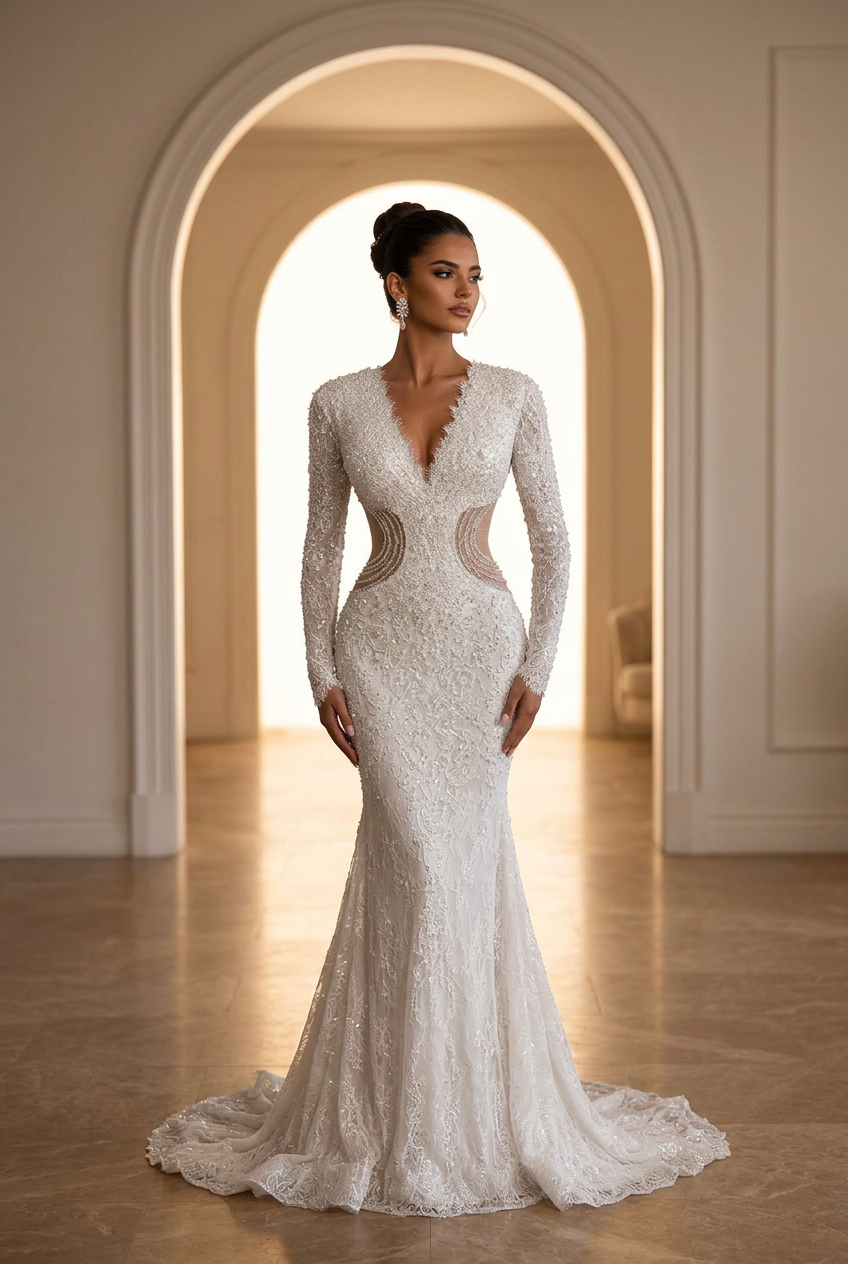 Delphine wedding gown by DILWIEN BRIDAL
