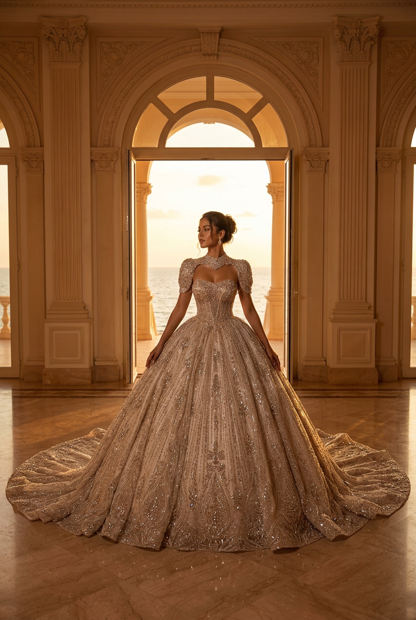 Dorée wedding gown by DILWIEN BRIDAL