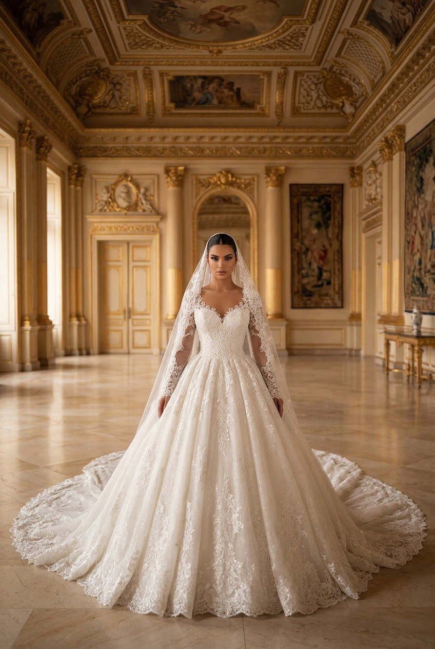Lucienne wedding gown by DILWIEN BRIDAL