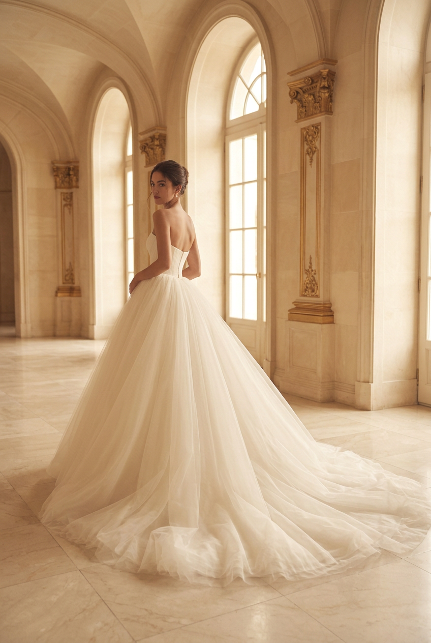 Mireille wedding gown by DILWIEN BRIDAL