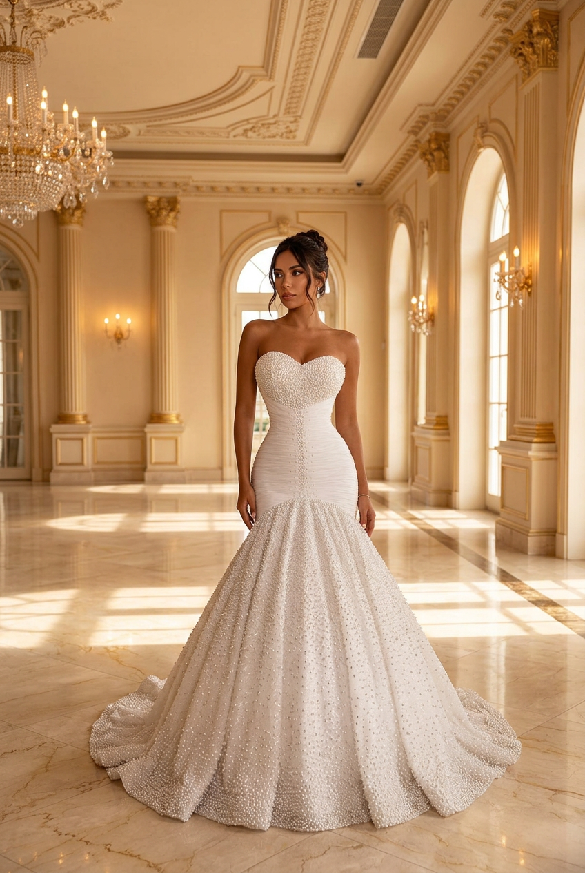 Perla wedding gown by DILWIEN BRIDAL