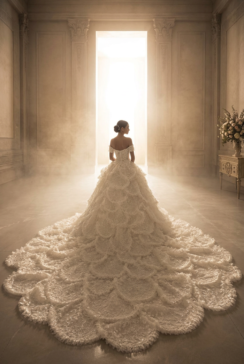 Séraphine wedding gown by DILWIEN BRIDAL