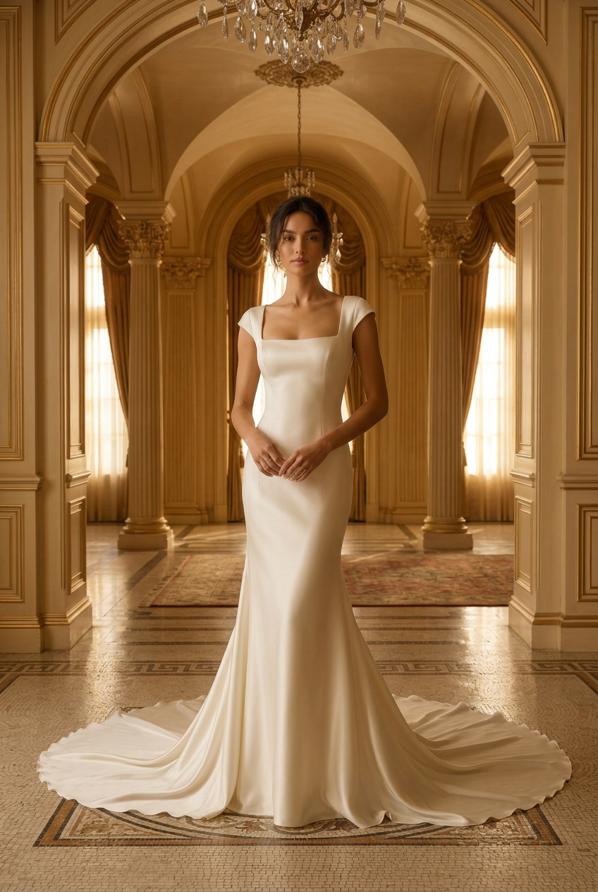 Solène wedding gown by DILWIEN BRIDAL